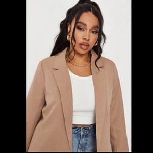 Plus Size Longline Blazer